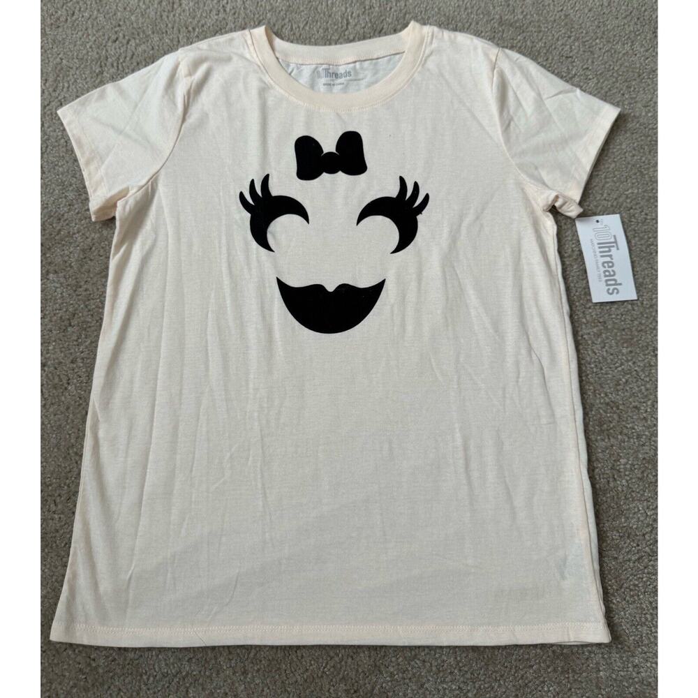 10 THREADS FACE T-SHIRT Tee Women Size Large Brand New With Tag